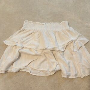 Princess Polly Cream Bubble Mini Skirt